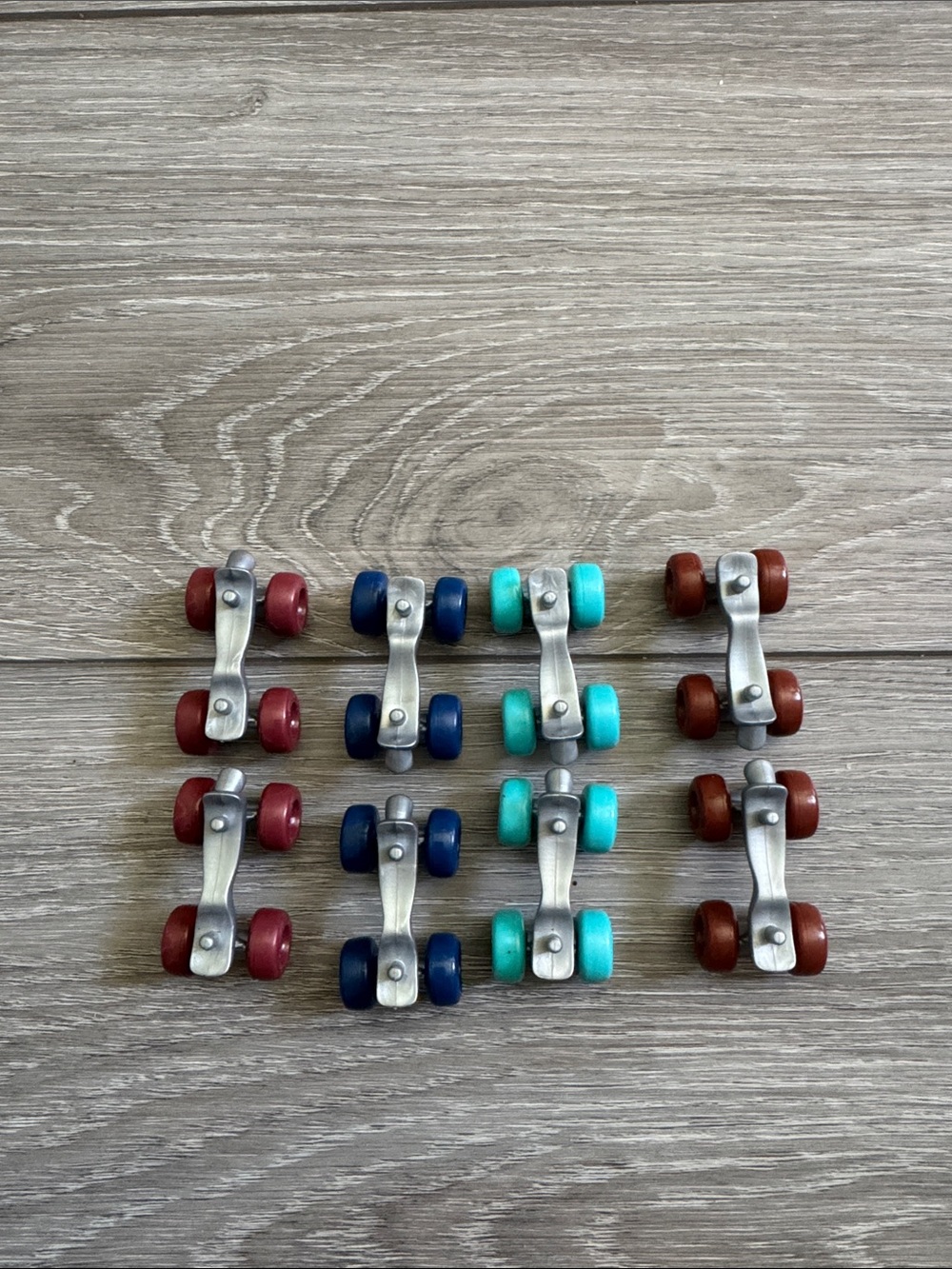 Barbie Mini Skate Clip Ons Vintage - Blue, Teal, Red, Brown Wheels